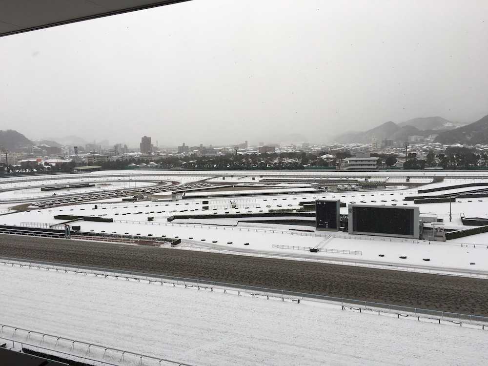 小倉競馬場　積雪７センチで開催延期…ＷＩＮ５は中止に