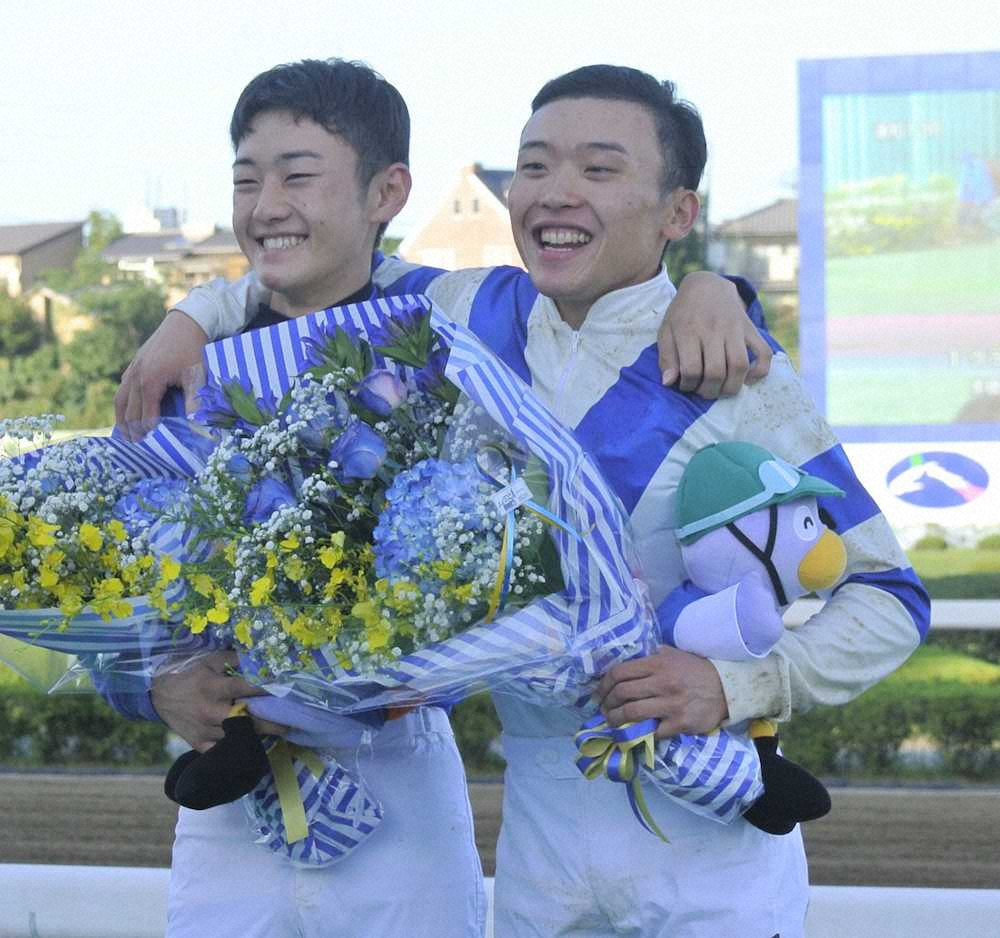 YJS浦和で1着となった小林凌大（左）と山田敬士