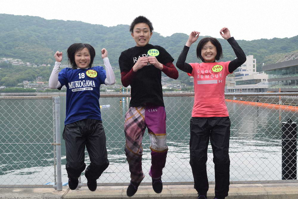 山口支部からデビューする126期3選手。（左から）福山恵里奈、島川海輝、野田彩加