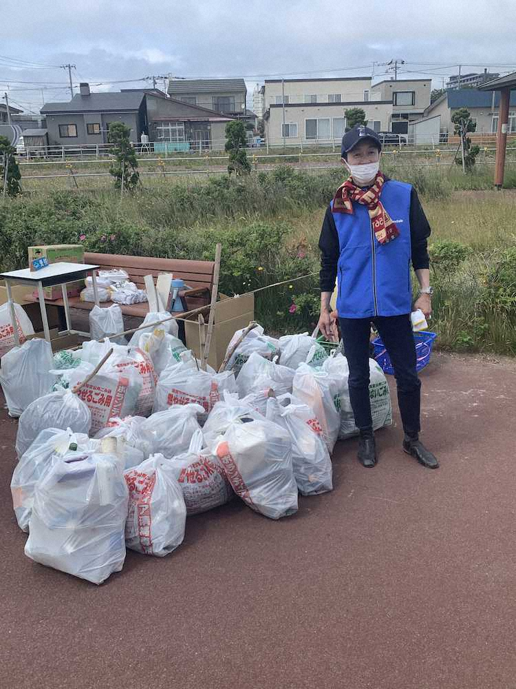 武豊「函館に感謝」　池添、岩田康ら滞在騎手30人全員で1時間ゴミ拾い