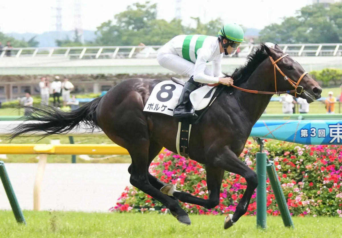 【東京5R新馬】1番人気ボルケーノ逃げ切り快勝　松山「まだこれから良くなってくれる」