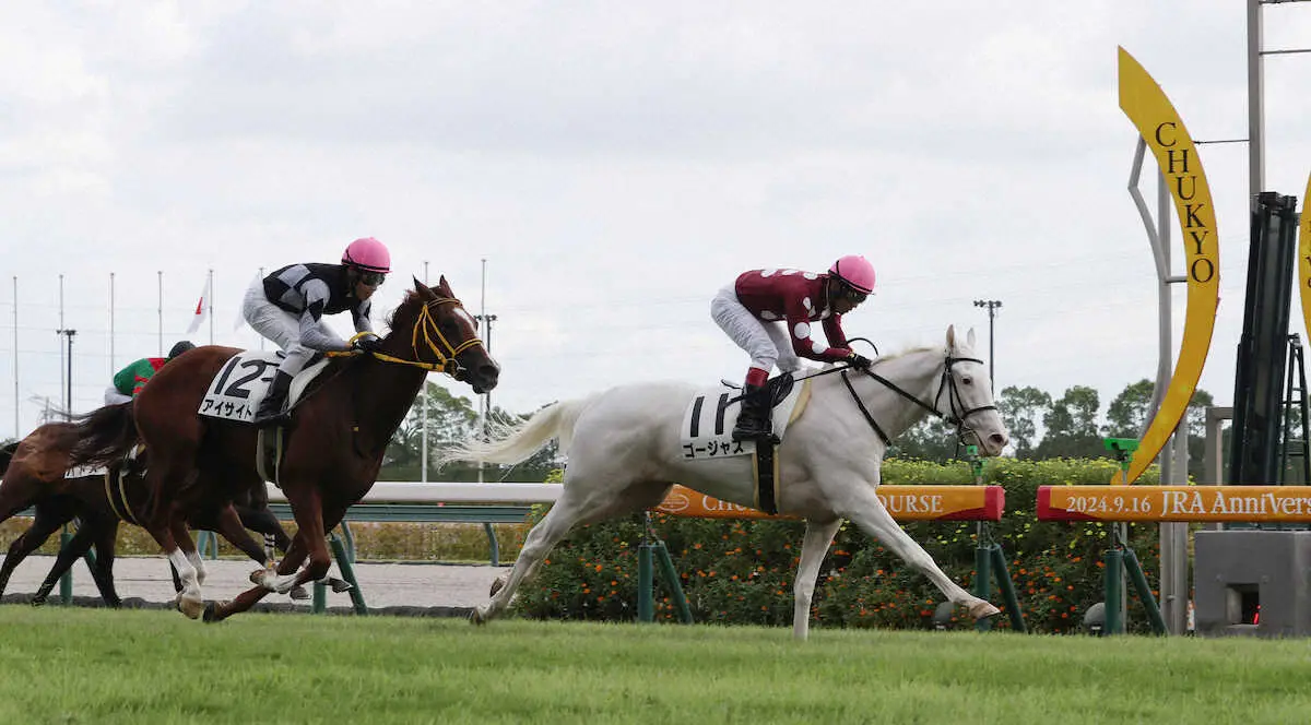 【画像・写真】【中京新馬戦】白毛馬ゴージャス　堂々初陣V　浜中「うまく好位で流れに乗れた」