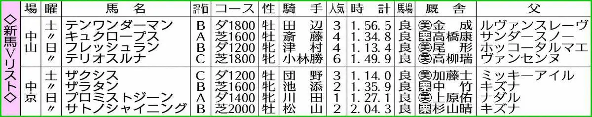 【新馬戦総括】快逃キュクロープス　距離の融通利きそう