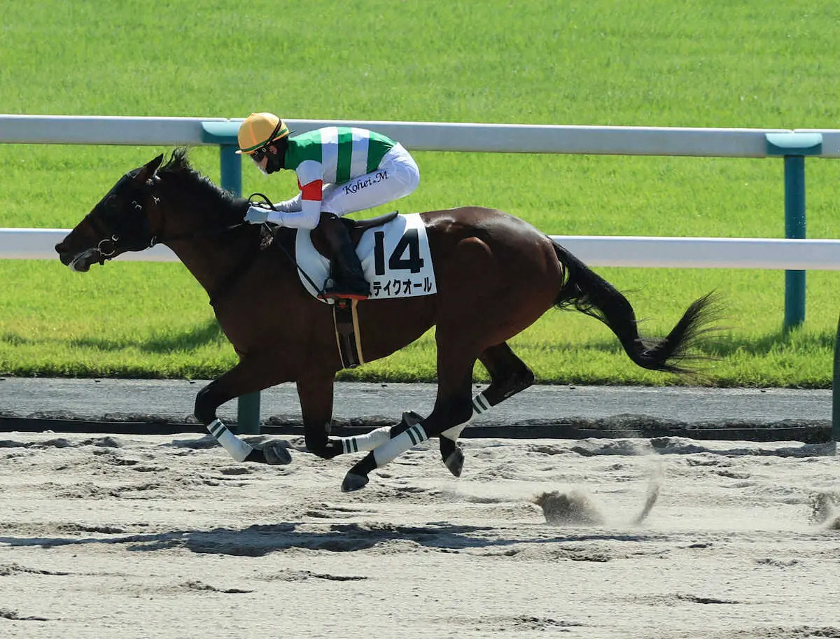 【京都3R新馬】ステイクオールV　松山「外から自分で上がっていく競馬ができました」