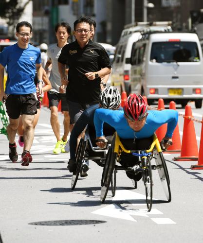 「暑さが違う」と瀬古氏　東京五輪へ向け特殊舗装を試走