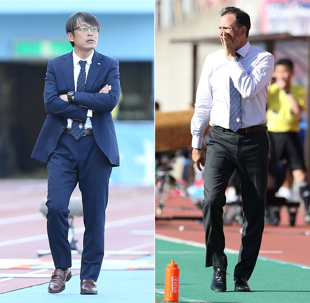 今季監督を務めた三浦（左）、呂比須両氏とも結果を出せず…
