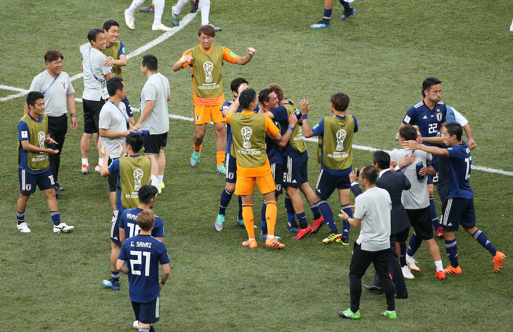 日本、Ｗ杯史上初のフェアプレーポイント差で決勝Ｔ　アジア勢最多３度目の１６強
