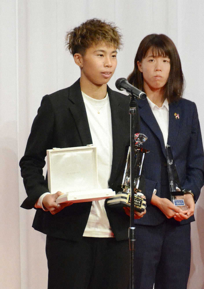 なでしこ年間表彰式　日テレ田中美南が2年連続MVP＆4年連続得点王