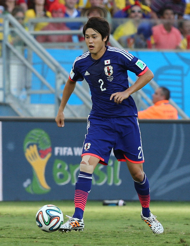 日本代表でも右サイドを支えた内田。国際Aマッチ74試合に出場