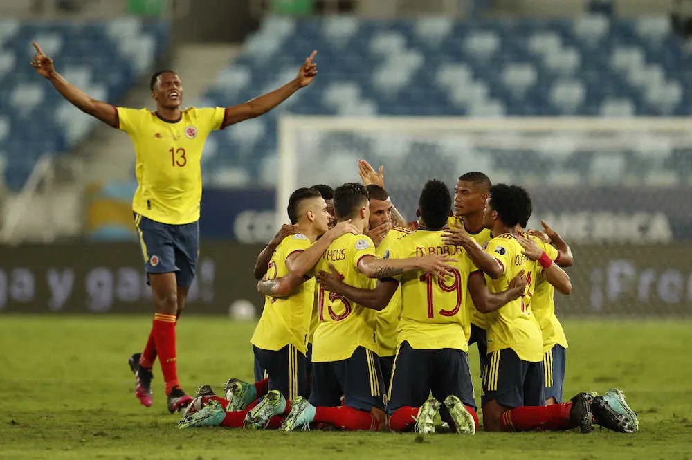 南米選手権　コロンビアが1勝、練習積んだFKで決勝点