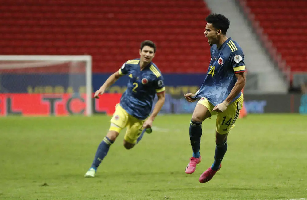 南米選手権　コロンビアがペルーに競り勝ち3位、ディアス決勝ミドル弾