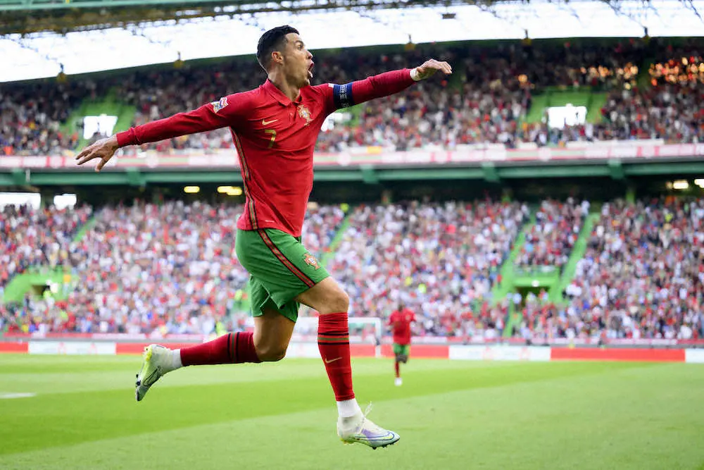 Cロナ2発「貴重な勝利」　ポルトガル、スイスに4―0快勝で首位浮上