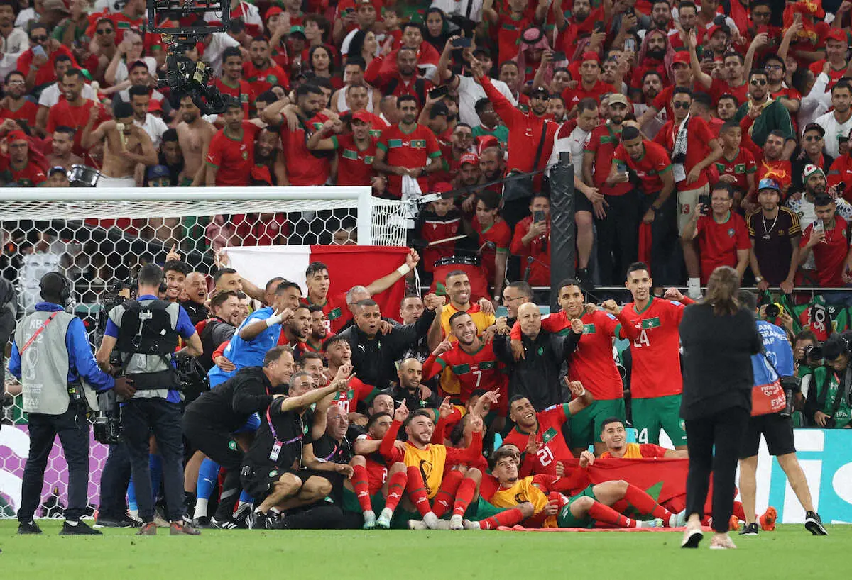 モロッコ　スペインに続きポルトガルも撃破!アフリカ勢初の4強入りにネット歓喜「夢がある」