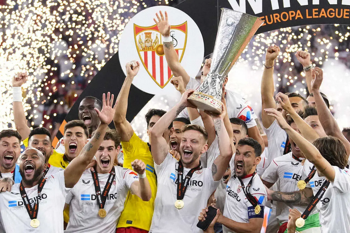 欧州リーグ、セビリアが最多7度目優勝　来季欧州CL出場権獲得