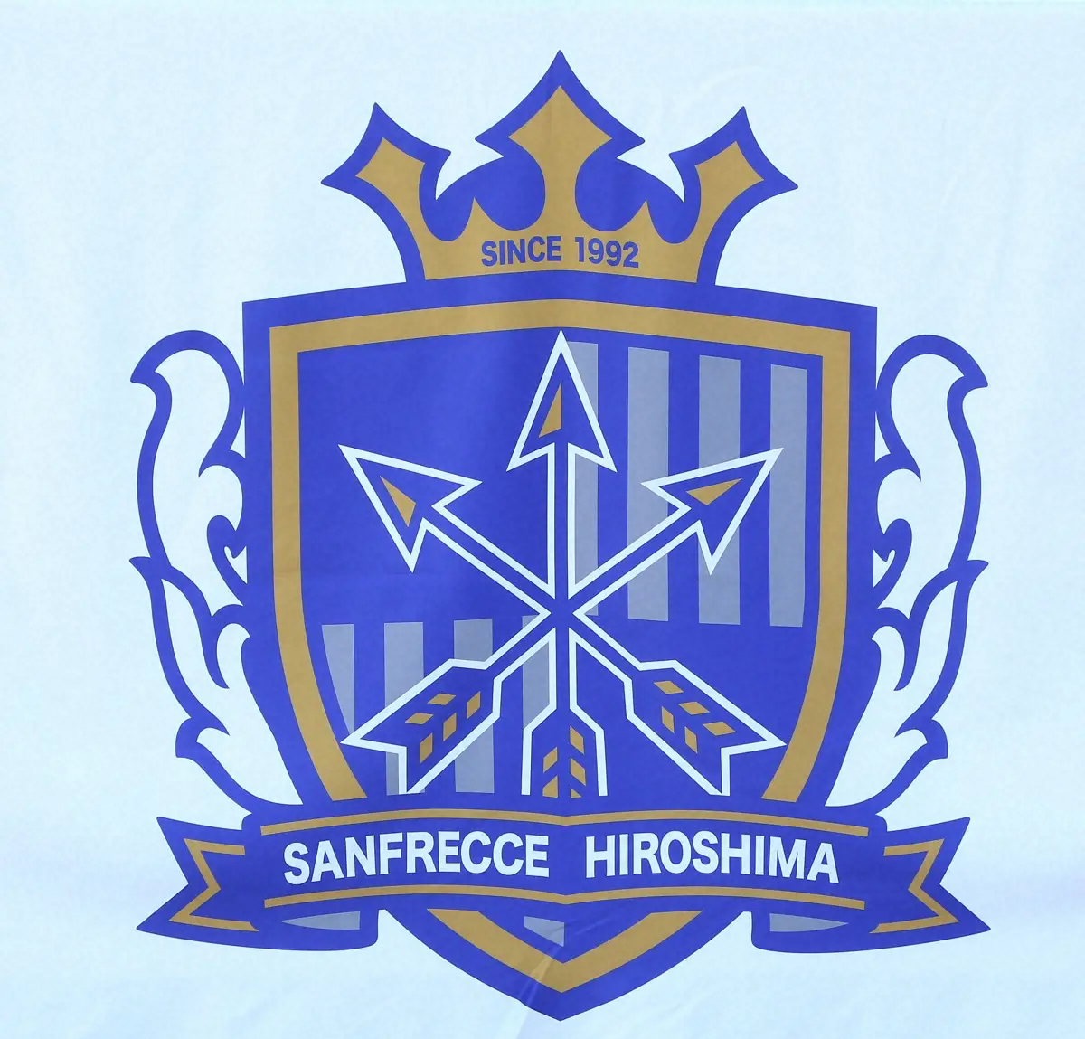 会場に掲示された広島のロゴ