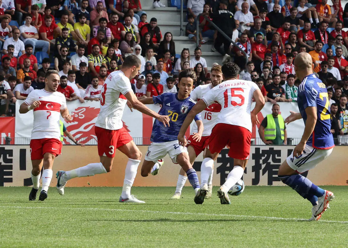 12日の親善試合で日本に2―4で敗れたトルコ代表