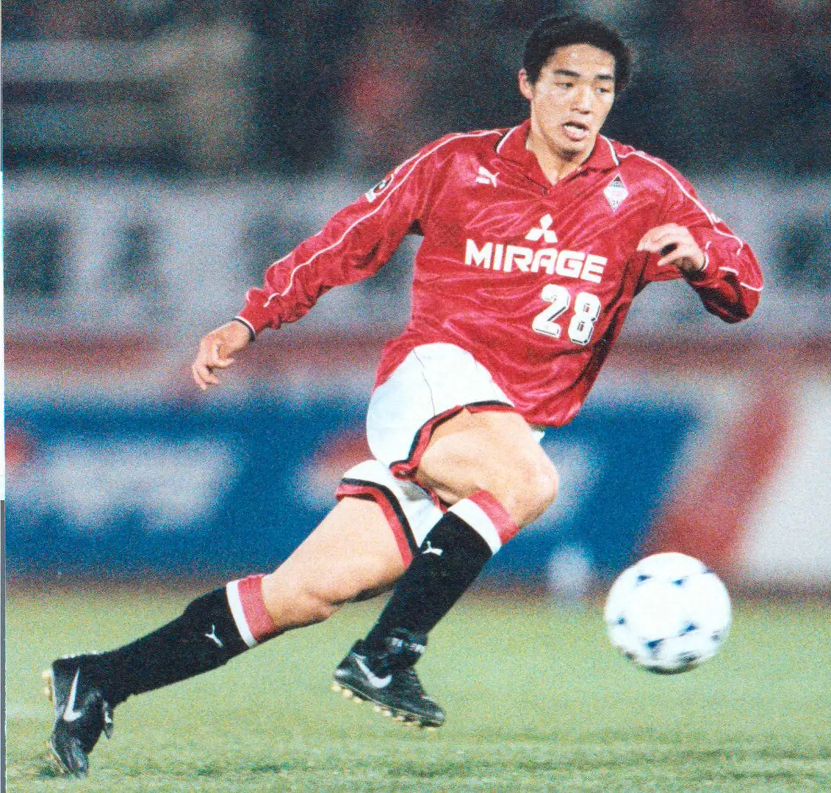 98年3月、駒場スタジアムでデビューした浦和・小野