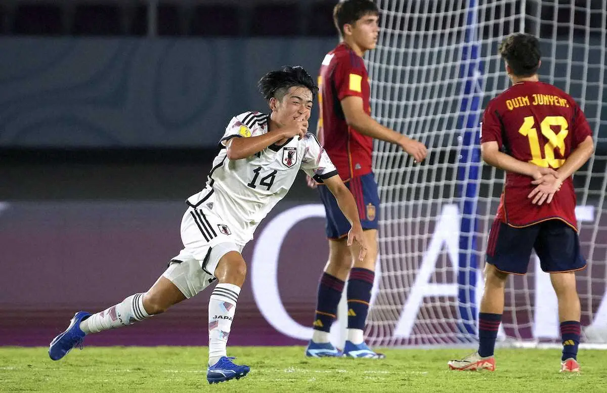 U―17W杯　日本はスペインに敗れる　バルセロナの新鋭FWに決勝点を許す