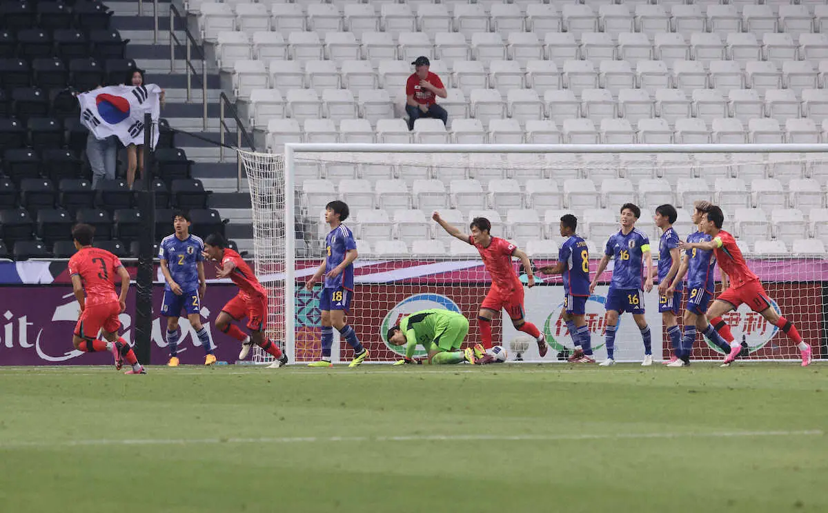 【五輪最終予選】U-23日本代表　韓国に0ー1で敗れB組2位　準々決勝はカタールと　後半CKから失点