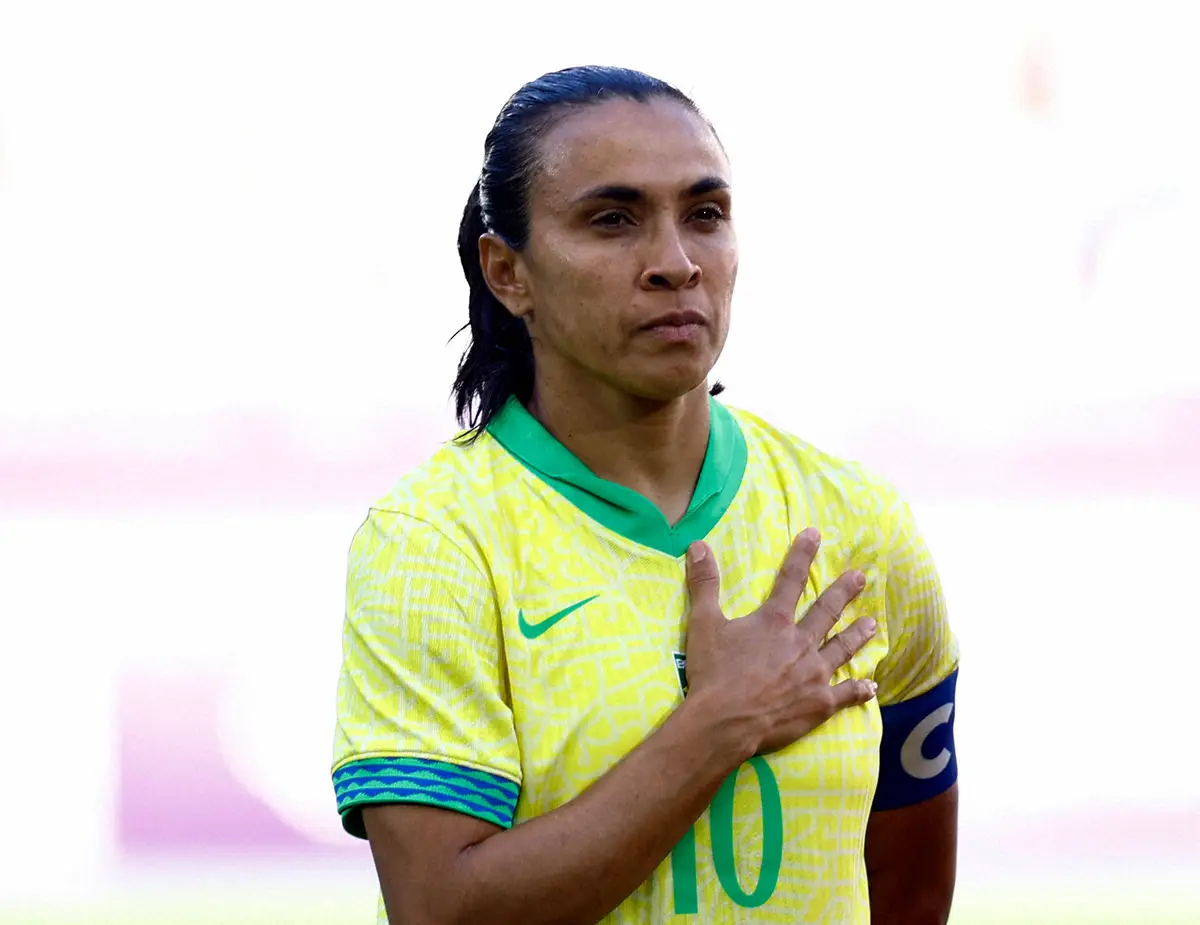 ＜パリ五輪サッカー女子　ナイジェリア・ブラジル＞今大会が6度目の五輪出場となったブラジル代表主将マルタ（ロイター）