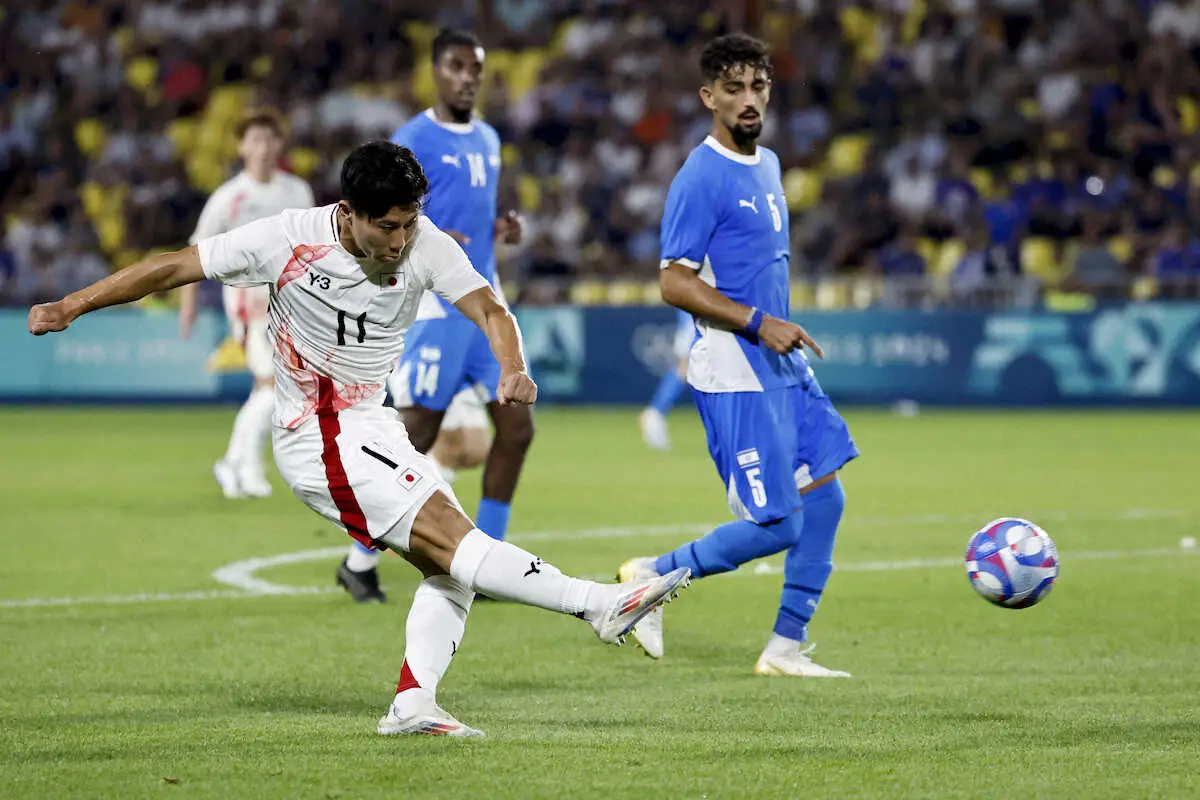 【サッカー男子】細谷のゴールで日本が先制！日本のエースが今大会初得点　イスラエル戦