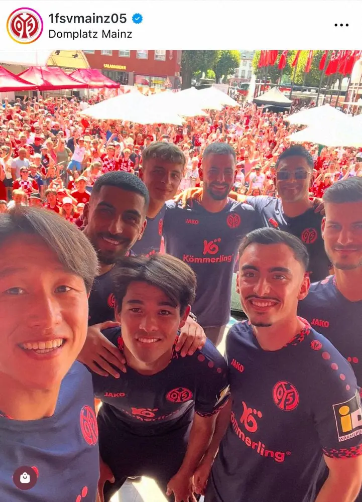 マインツ公式インスタグラム（1fsvmainz05）から