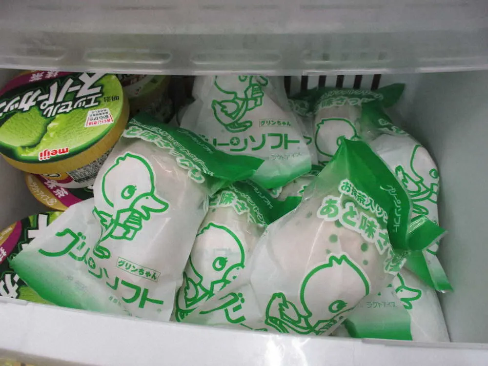 アイスクリームは和歌山県のソウルフードのグリーンソフトが一番人気だそうです。和歌山県と接したまちだけのことはありますね