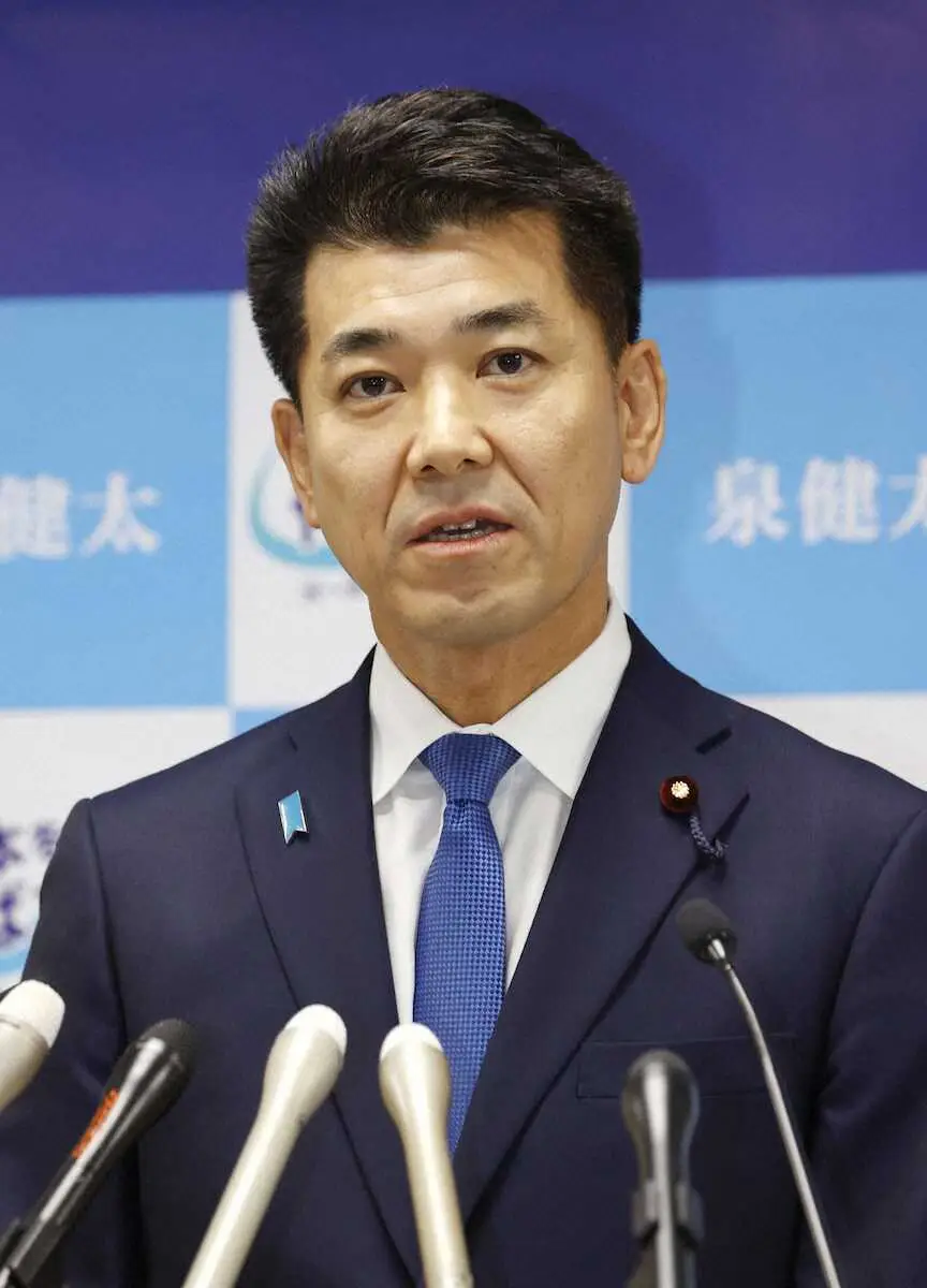 立民・泉氏、再選へ　代表選出馬表明　進次郎氏の早期解散宣言に野田氏は“論戦回避が目的”