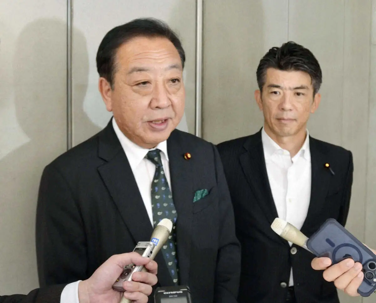 【画像・写真】立民・泉氏、再選へ　代表選出馬表明　進次郎氏の早期解散宣言に野田氏は“論戦回避が目的”