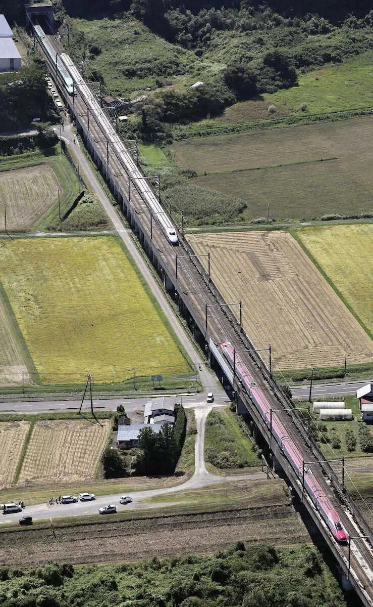 【画像・写真】東北新幹線、連結外れる　はやぶさ・こまち走行中　乗客320人、宮城県内