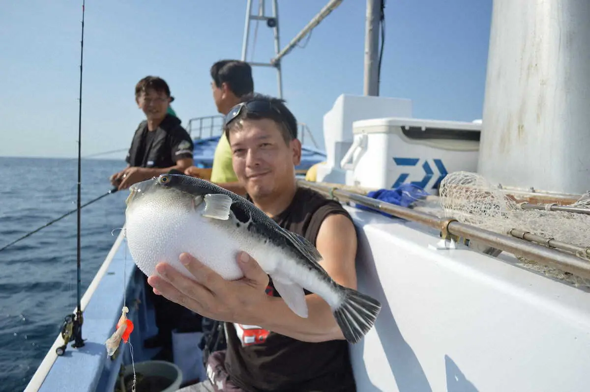 【画像・写真】ショウサイ“大原サイズ”　2キロ超トラだ　フグの大型シーズンやってきた!　大原・幸盛丸