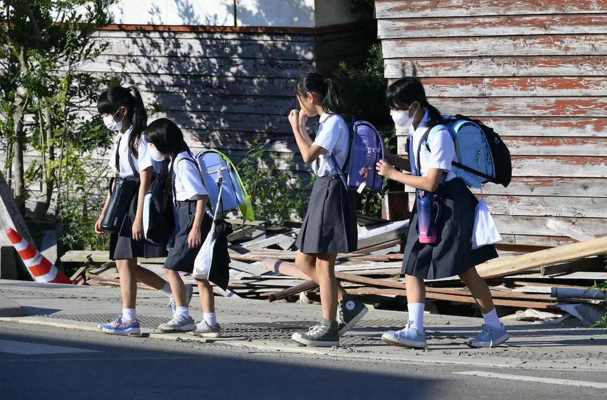 輪島市小中学校　中学校2校、小学校8校の計10校で授業再開　