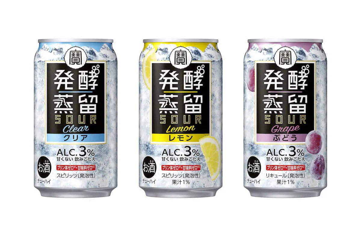 低アルコールの缶酎ハイ　宝酒造「タカラ発酵蒸留サワー」