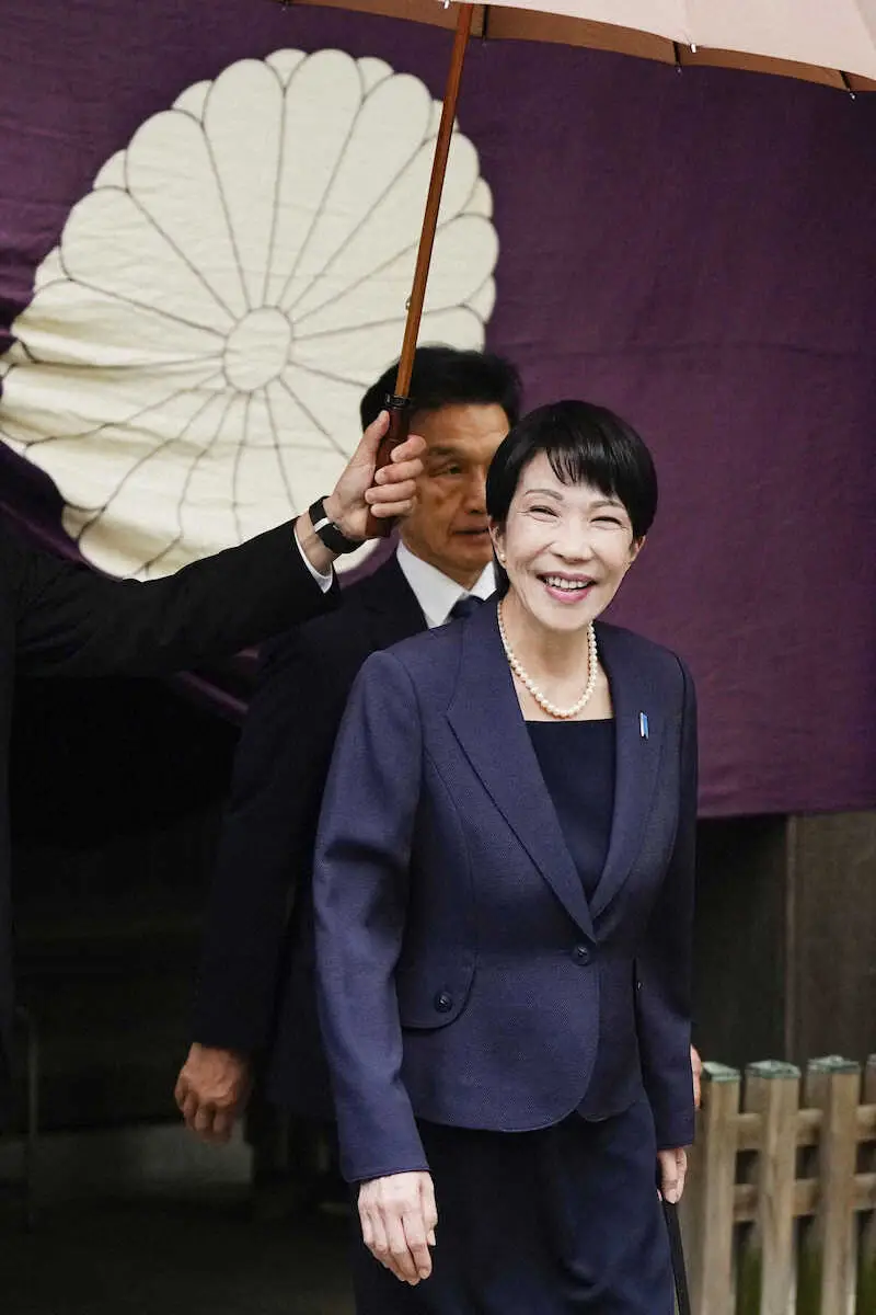 【画像・写真】石破首相　靖国神社に供物奉納　高市氏は参拝　中国、韓国が反発