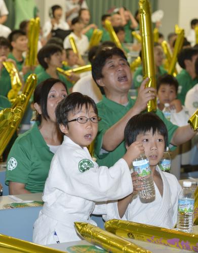 母校もため息　土浦日大高で１５０人福見応援