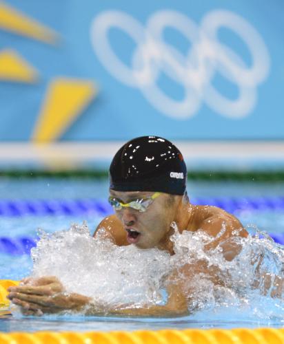 男子２００メートル平泳ぎ予選　２分９秒43の５位で準決勝に進んだ北島康介