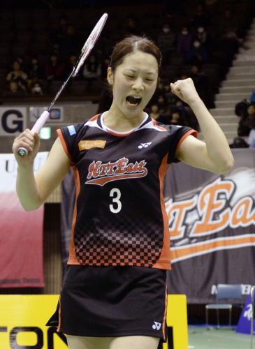 女子シングルスで初優勝した三谷美菜津