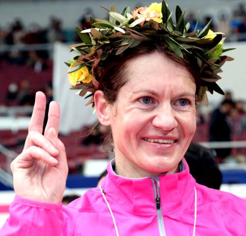 名古屋ウィメンズマラソンで優勝したマリア・コノワロワ