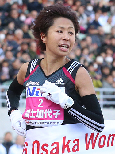 大阪国際女子マラソンで優勝した福士