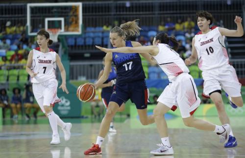 世界ランク４位のフランスと対戦した女子バスケ日本代表（ＡＰ）