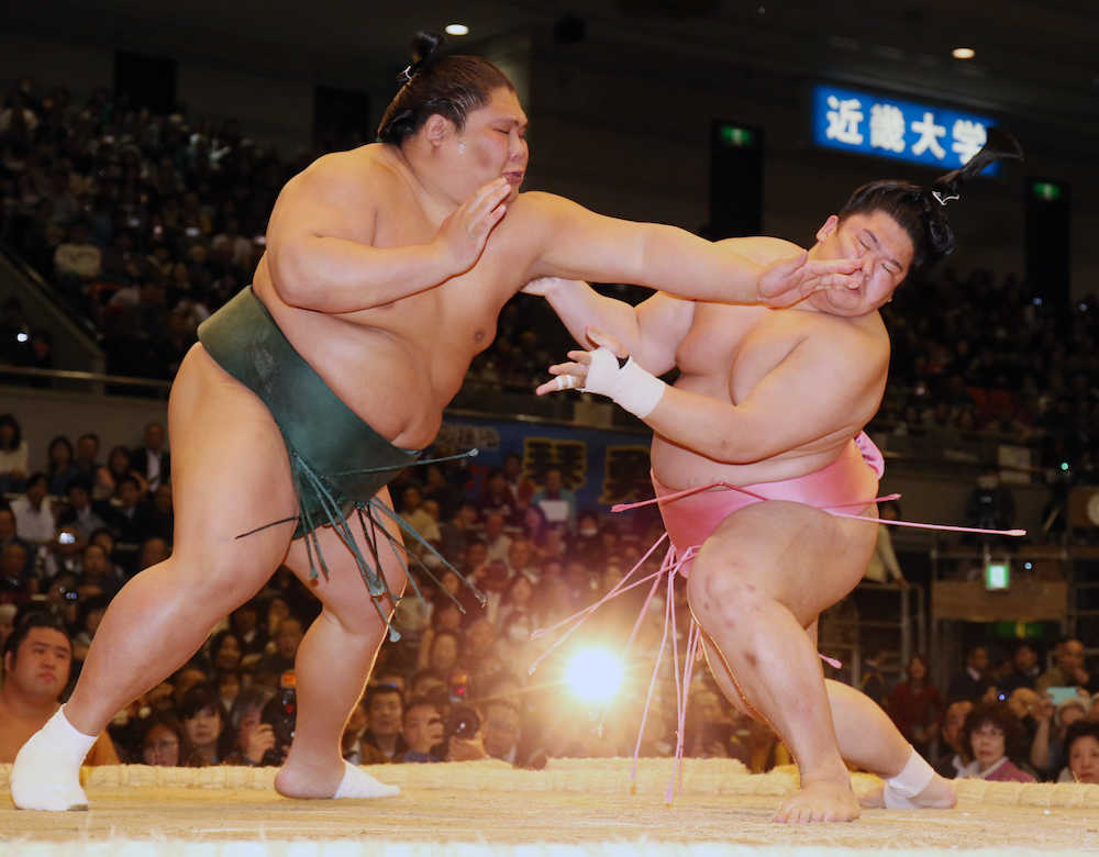 宇良　幕内初黒星…大翔丸と“地元対決”も先輩に軍配