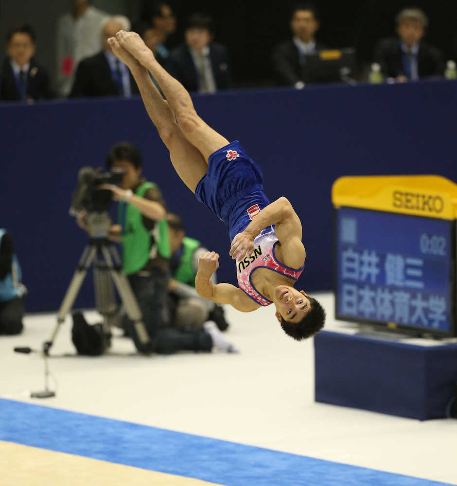 ３位の白井　内村Ｖ10祝福も宣戦布告「僕たちの世代で止めたい」