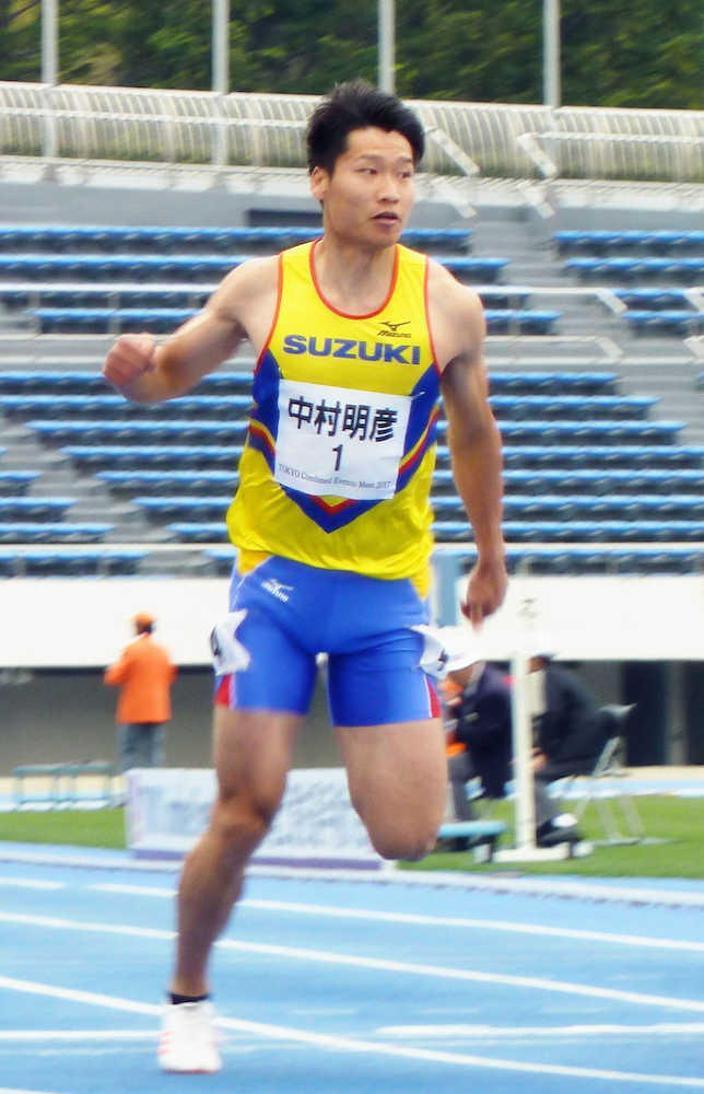 中村がトップ、日本記録の右代は３位　男子十種競技