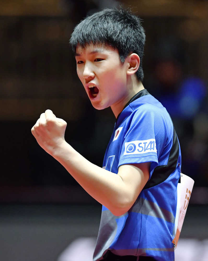 １３歳張本　日本最年少“世界単１勝”「自慢できる」