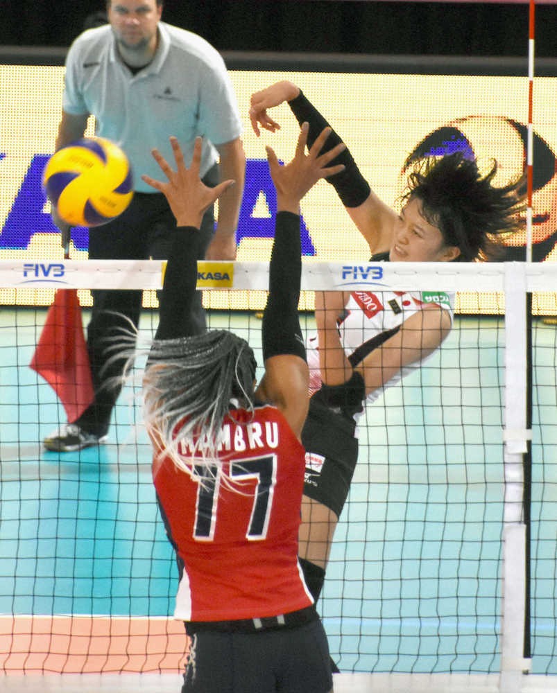日本１勝１敗、ドミニカに敗れる　女子バレーワールドＧＰオランダ大会