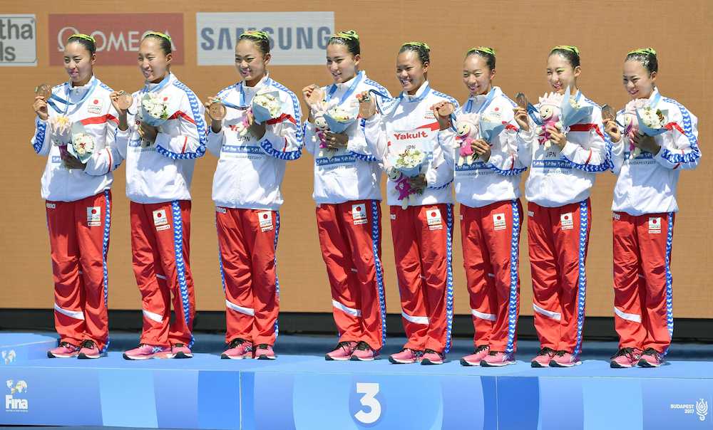 チームＴＲで日本が連続銅　世界水泳、大会初メダル