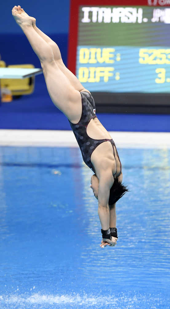 水泳世界選手権女子高飛び込み準決勝　板橋