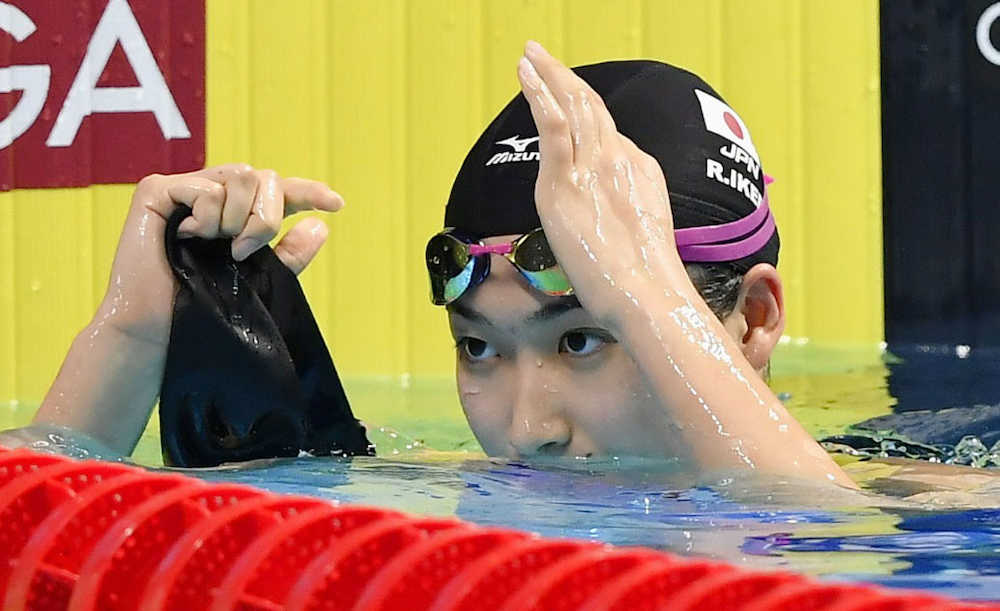 混合リレー、日本新で４位　古賀、５０平泳ぎ全体２位で決勝へ