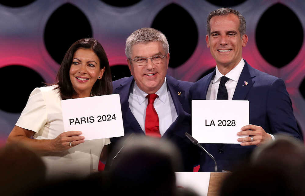 ２４年パリ、２８年はロス五輪　ＩＯＣ総会で決定　異例の措置