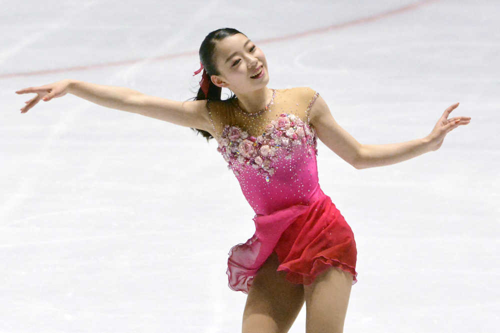 フィギュアスケート西日本選手権のジュニア女子で優勝した紀平のフリー